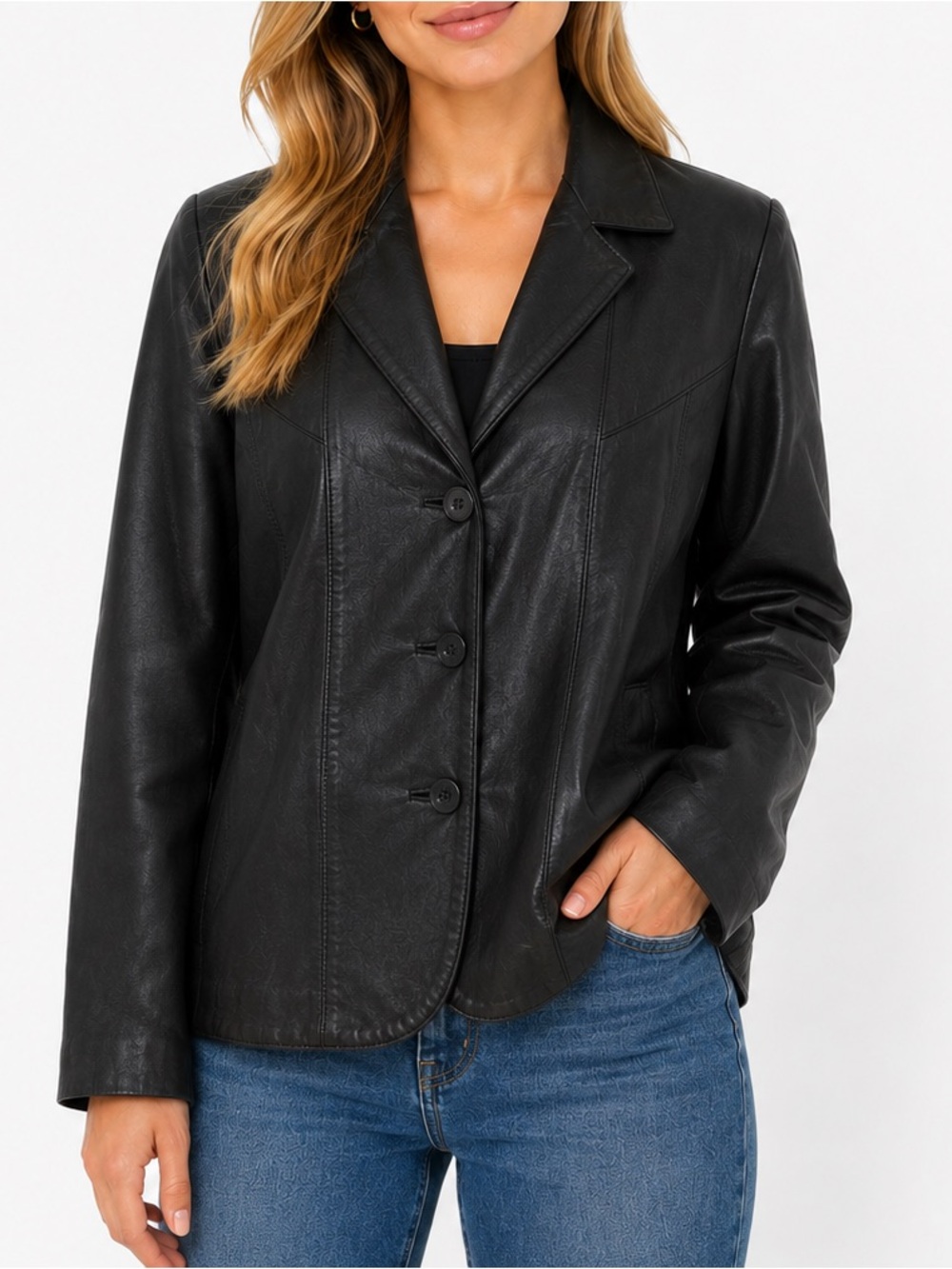 Vintage Wilsons Leather Maxima Ladies‎ Jacket 100% Leather Medium Black